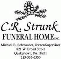 cr strunk funeral home|strunk funeral home obits quakertown.